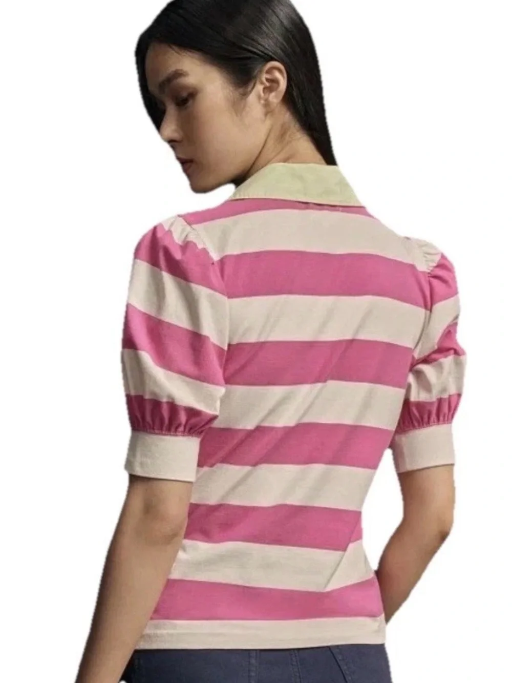 Anthropologie Maeve Women's Polo rugby stripe shirt Size XS